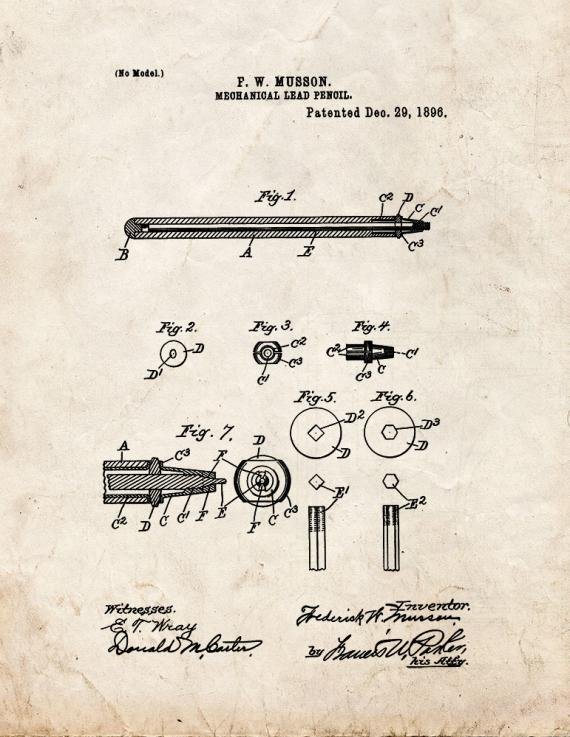 Patent Blueprint 5020 1 12 A4 Photo Print