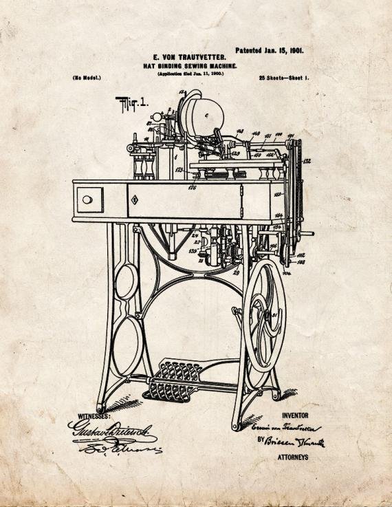 Patent Blueprint 5052 1 12 A4 Photo Print