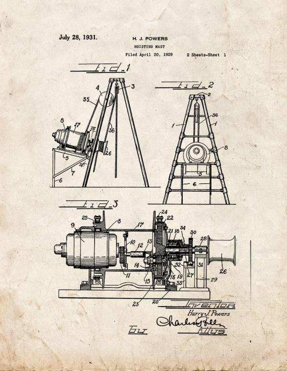 Patent Blueprint 5058 1 12 A4 Photo Print