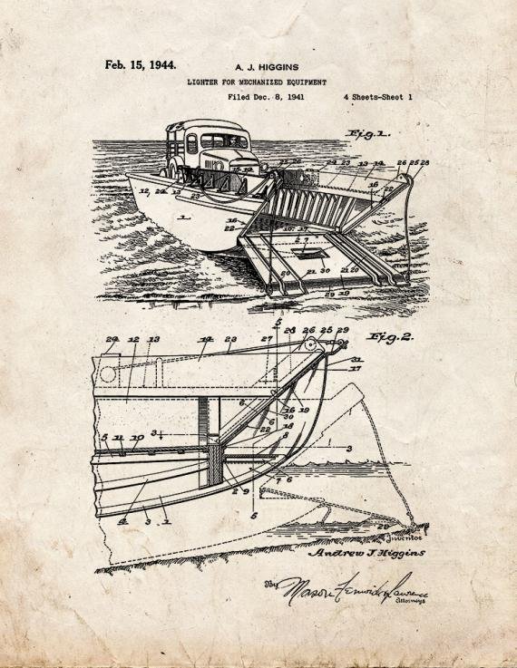 Patent Blueprint 5065 1 12 A4 Photo Print