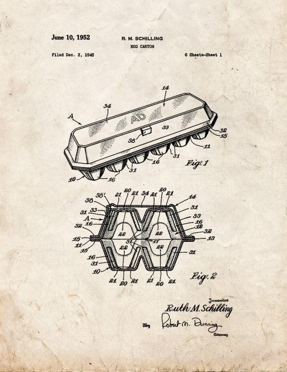 Patent Blueprint 5102 1 12 A4 Photo Print