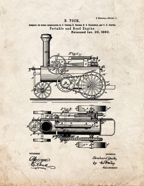 Patent Blueprint 5122 1 12 A4 Photo Print