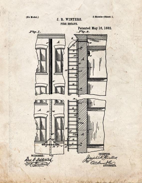 Patent Blueprint 5144 1 12 A4 Photo Print