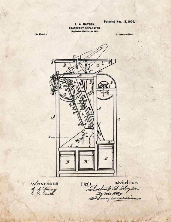 Patent Blueprint 5154 1 12 A4 Photo Print