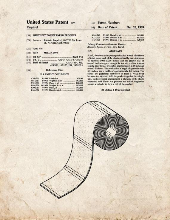 Patent Blueprint 5161 1 12 A4 Photo Print