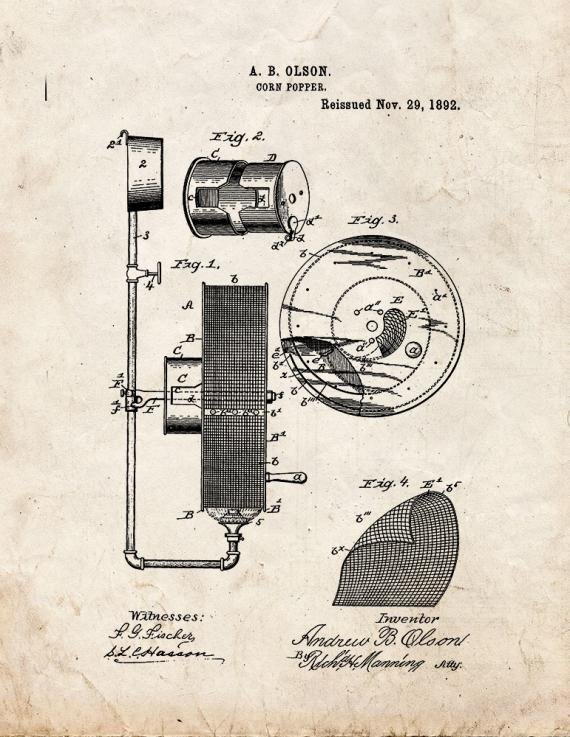 Patent Blueprint 5174 1 12 A4 Photo Print