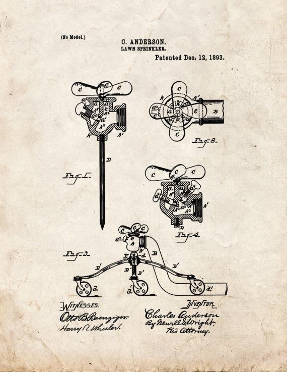 Patent Blueprint 5180 1 12 A4 Photo Print