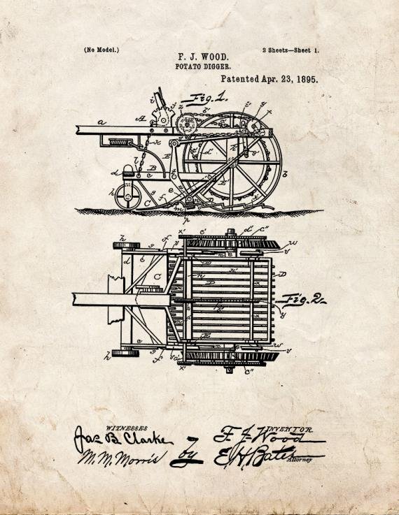 Patent Blueprint 5200 1 12 A4 Photo Print