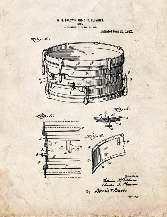 Patent Blueprint 5206 1 12 A4 Photo Print