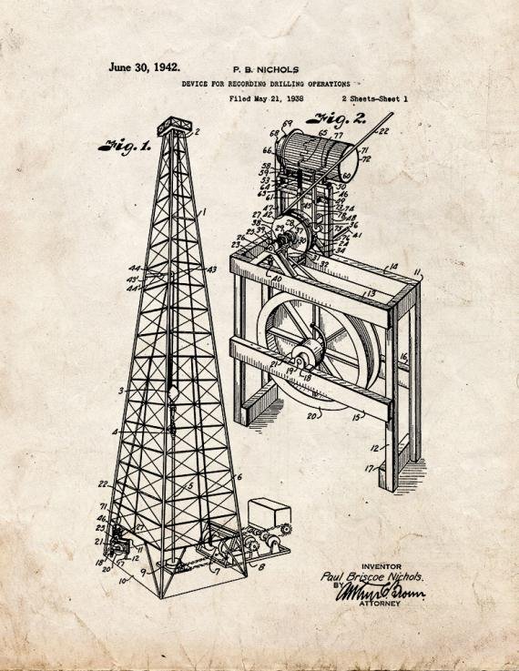 Patent Blueprint 5219 1 12 A4 Photo Print