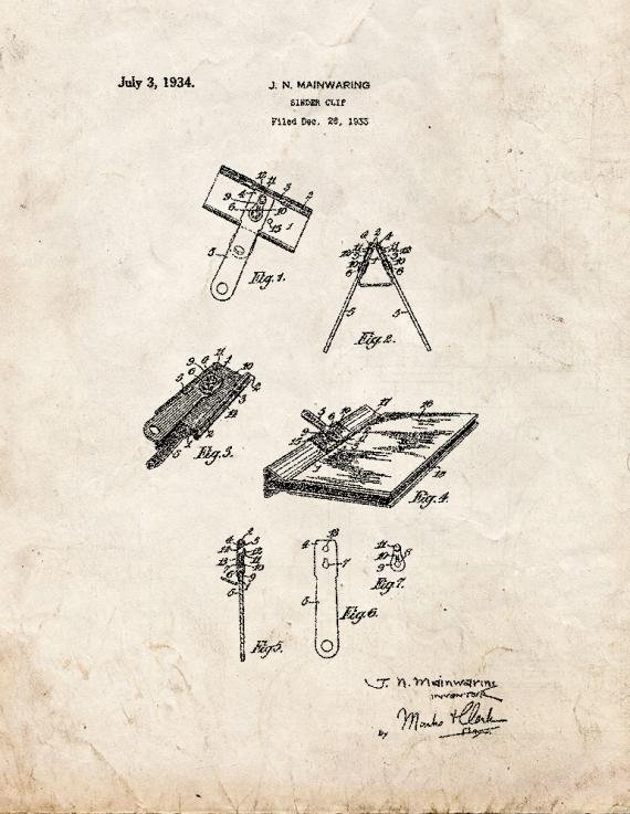 Patent Blueprint 5242 1 12 A4 Photo Print