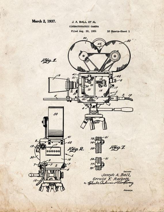 Patent Blueprint 5244 1 12 A4 Photo Print