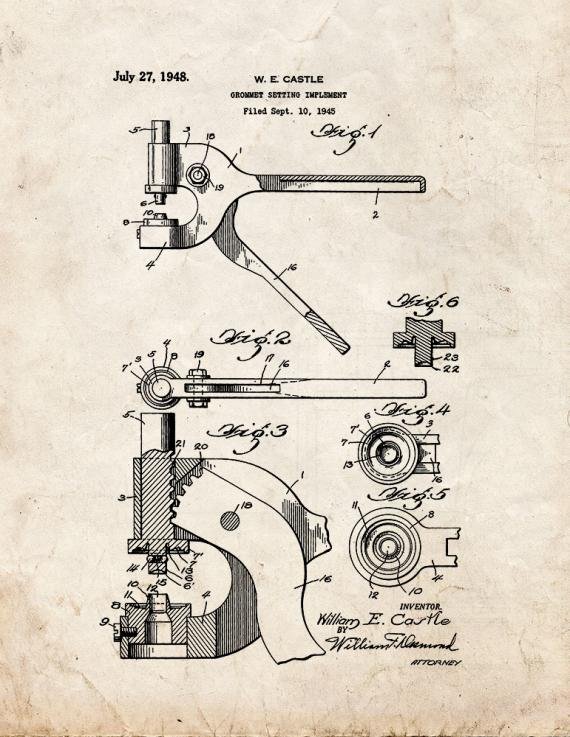 Patent Blueprint 5246 1 12 A4 Photo Print