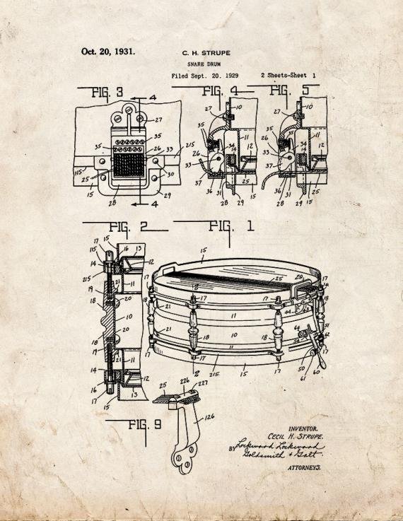 Patent Blueprint 5268 1 12 A4 Photo Print
