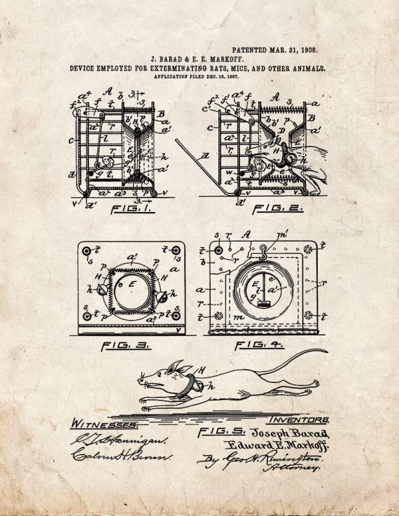 Patent Blueprint 5278 1 12 A4 Photo Print