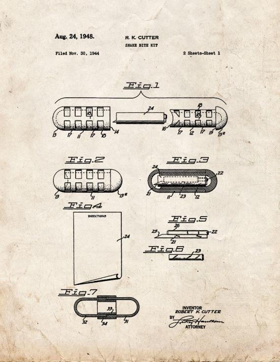 Patent Blueprint 5308 1 12 A4 Photo Print