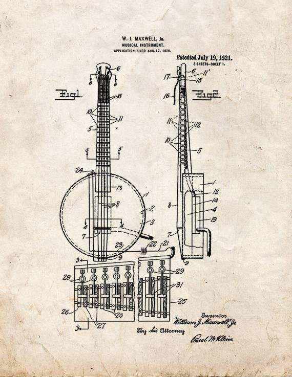Patent Blueprint 5326 1 12 A4 Photo Print