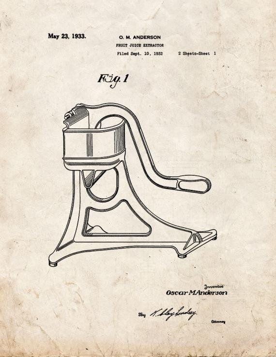 Patent Blueprint 5345 1 12 A4 Photo Print