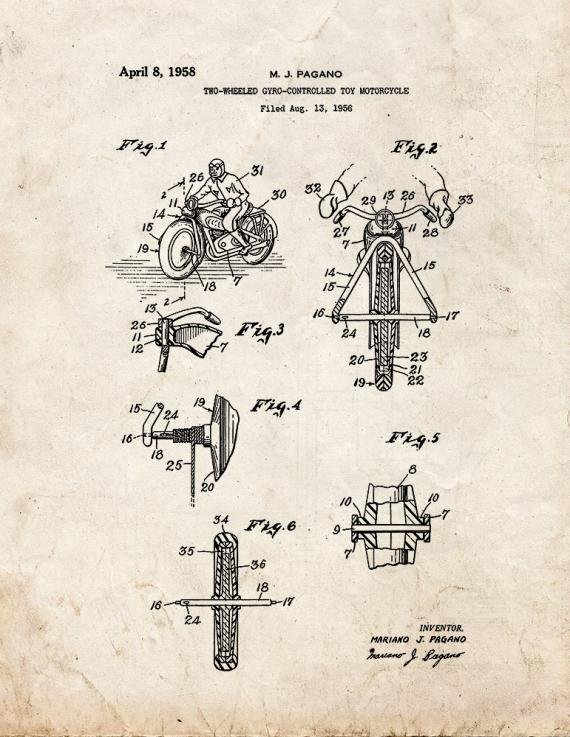 Patent Blueprint 5355 1 12 A4 Photo Print
