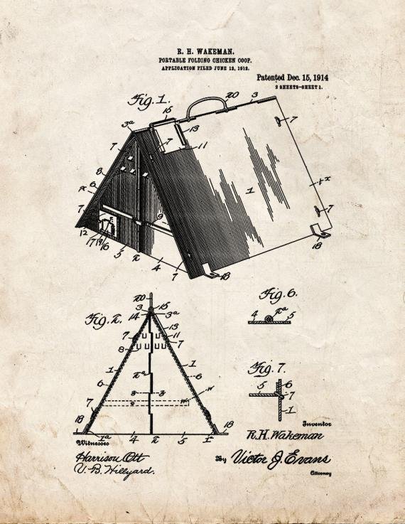 Patent Blueprint 5376 1 12 A4 Photo Print