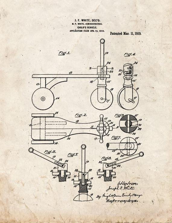 Patent Blueprint 5386 1 12 A4 Photo Print