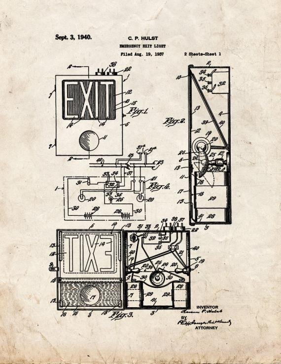 Patent Blueprint 5401 1 12 A4 Photo Print