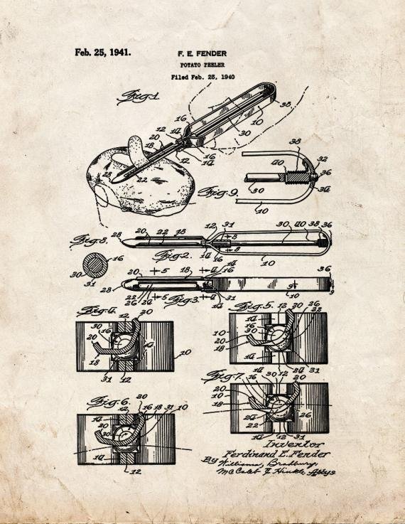 Patent Blueprint 5427 1 12 A4 Photo Print