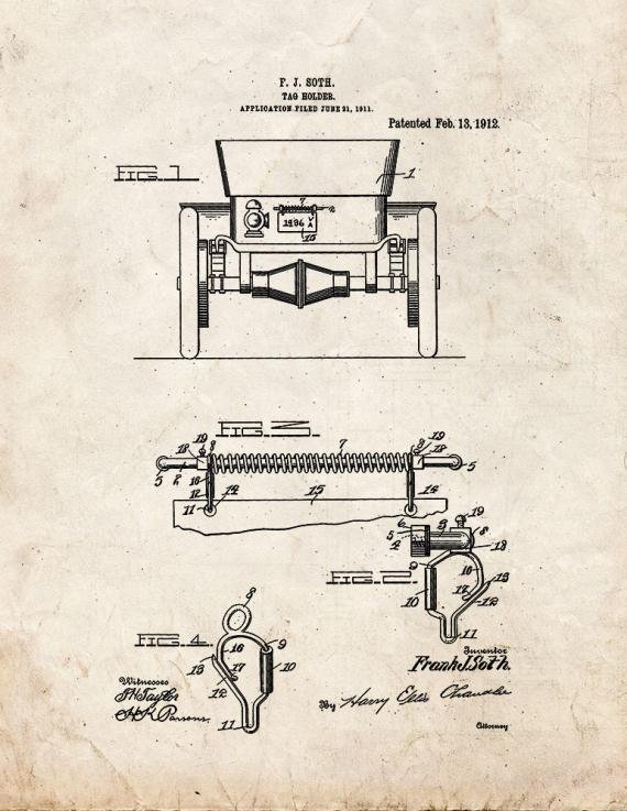 Patent Blueprint 5432 1 12 A4 Photo Print