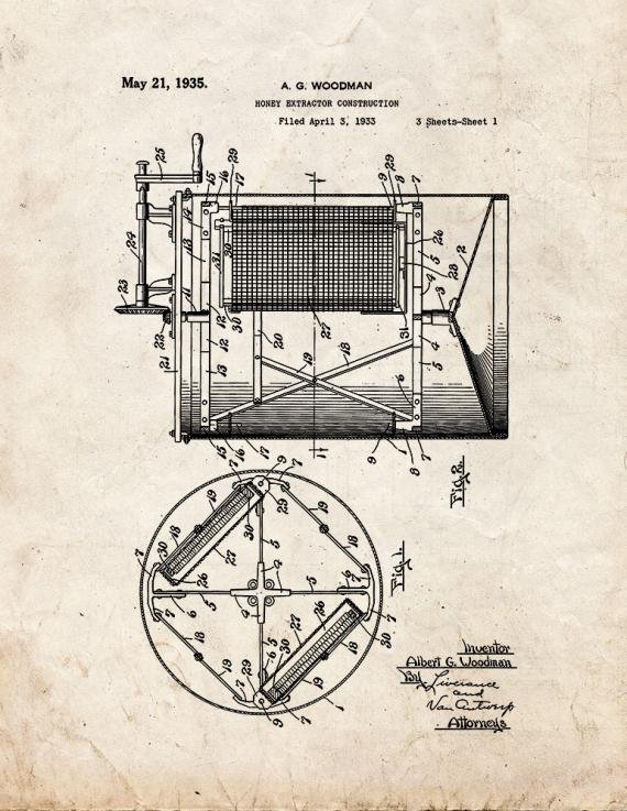 Patent Blueprint 5436 1 12 A4 Photo Print
