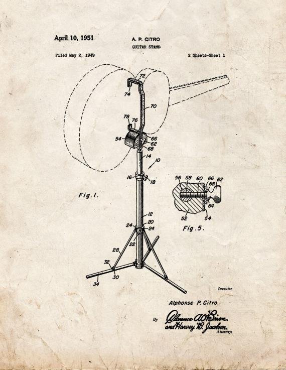 Patent Blueprint 5444 1 12 A4 Photo Print