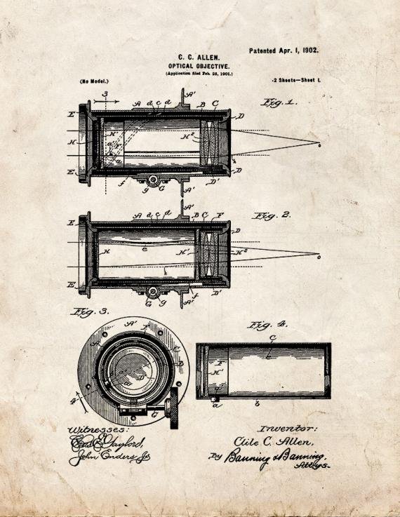 Patent Blueprint 5455 1 12 A4 Photo Print