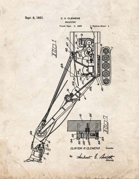 Patent Blueprint 5498 1 12 A4 Photo Print