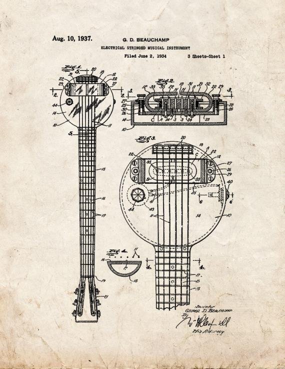Patent Blueprint 55 1 12 A4 Photo Print