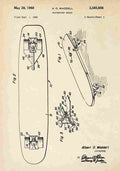 Patent Blueprint 55 Skateboard A4 Photo Print