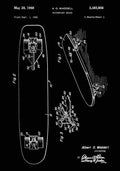 Patent Blueprint 55 Skateboard black A4 Photo Print