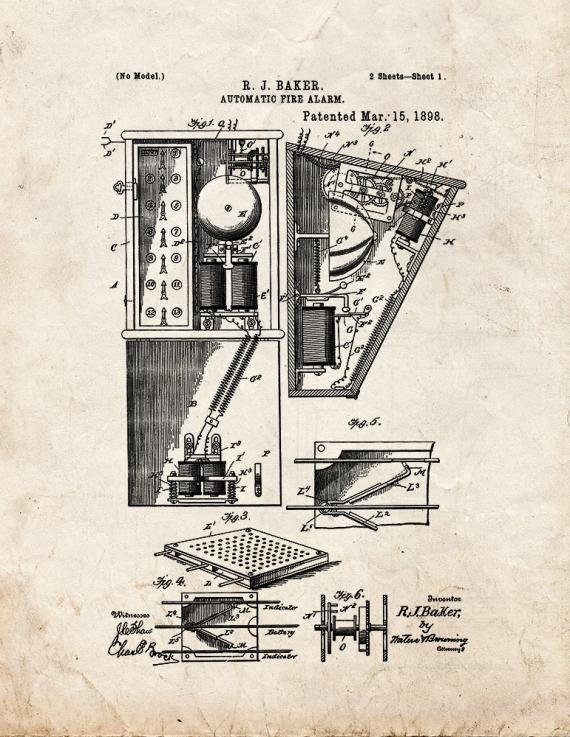 Patent Blueprint 5516 1 12 A4 Photo Print