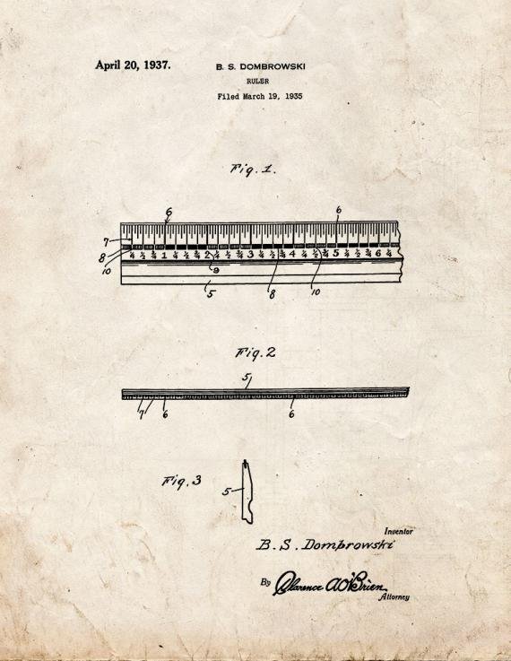 Patent Blueprint 5525 1 12 A4 Photo Print