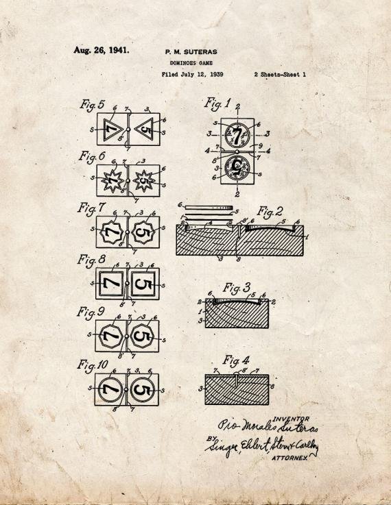 Patent Blueprint 5552 1 12 A4 Photo Print