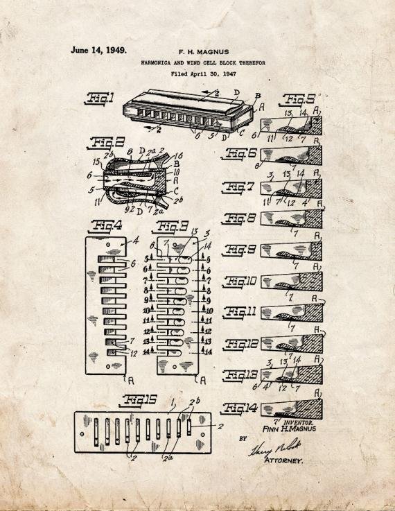 Patent Blueprint 5557 1 12 A4 Photo Print
