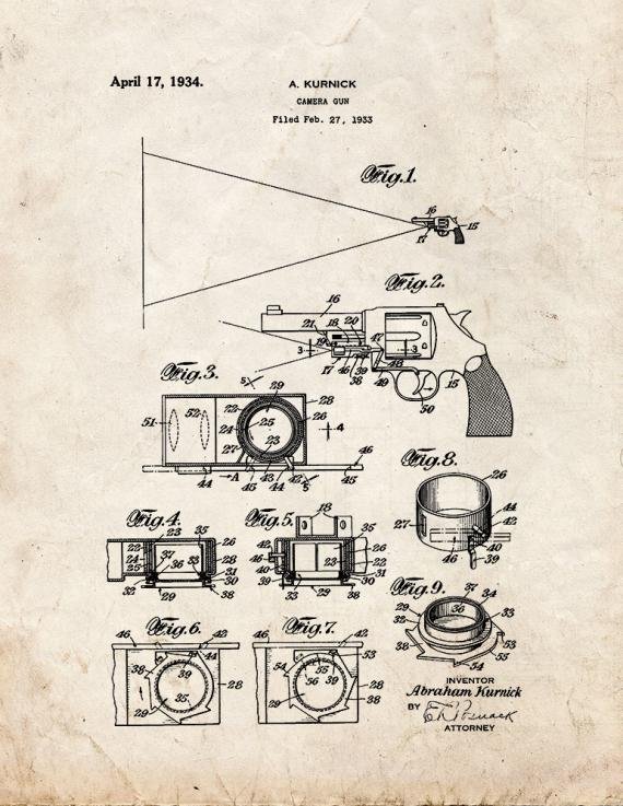 Patent Blueprint 5599 1 12 A4 Photo Print