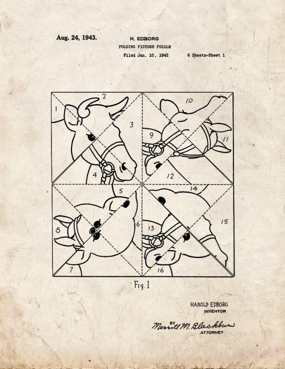 Patent Blueprint 5602 1 12 A4 Photo Print