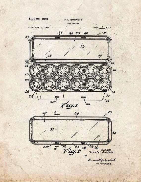 Patent Blueprint 5633 1 12 A4 Photo Print