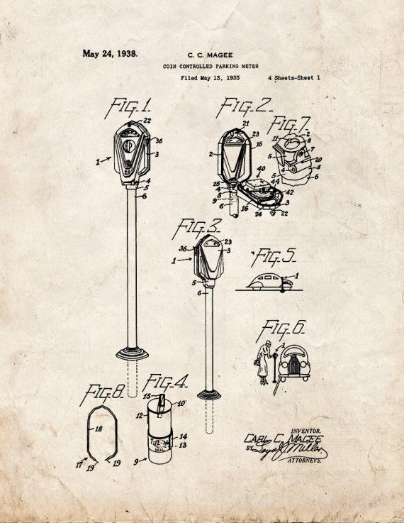 Patent Blueprint 5645 1 12 A4 Photo Print