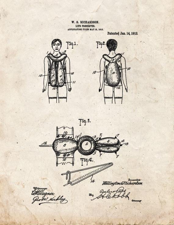 Patent Blueprint 5745 1 12 A4 Photo Print