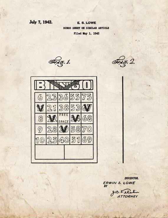 Patent Blueprint 5749 1 12 A4 Photo Print