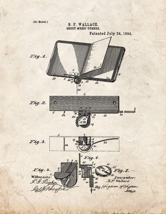 Patent Blueprint 5760 1 12 A4 Photo Print