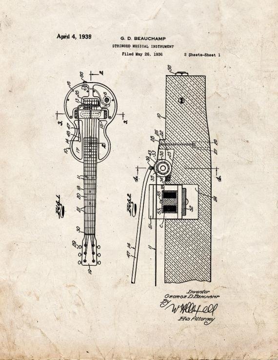 Patent Blueprint 58 1 12 A4 Photo Print