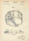 Patent Blueprint 58 SnareDrum A4 Photo Print