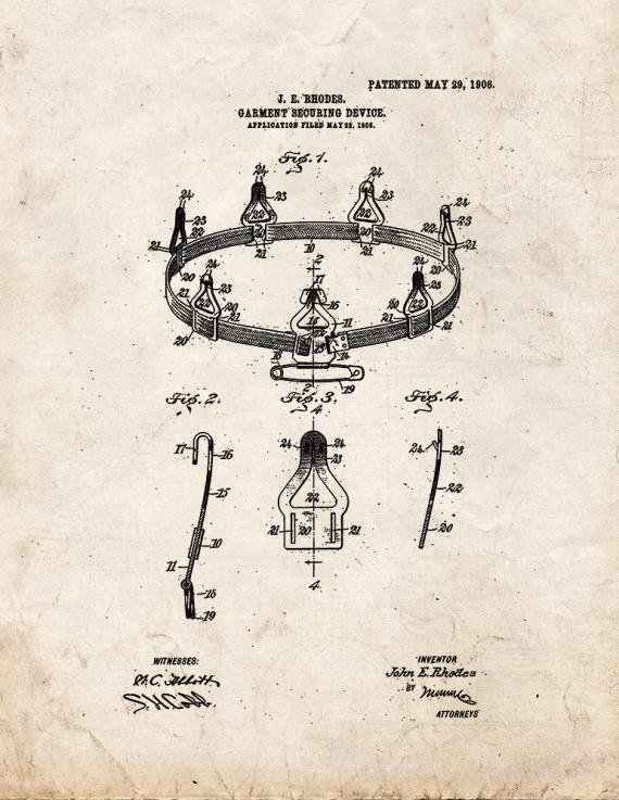 Patent Blueprint 5843 1 12 A4 Photo Print