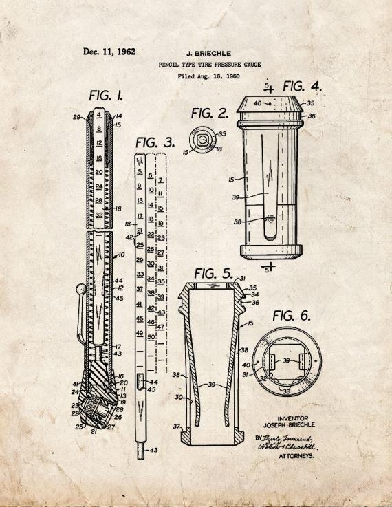 Patent Blueprint 5847 1 12 A4 Photo Print